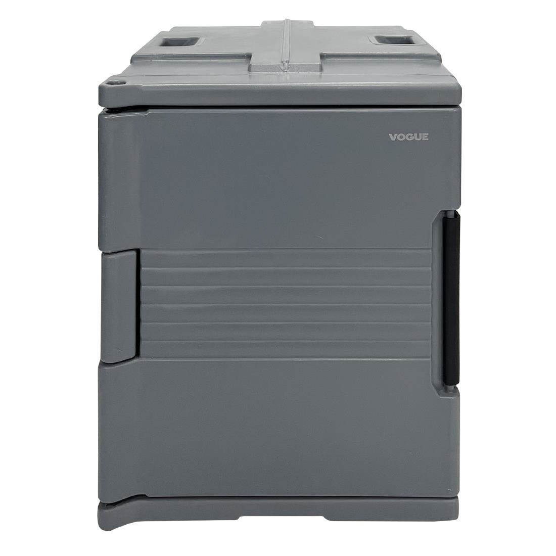 Vogue Thermo-Box 600 Voorlader Box Zwart Voor GN Bak Afmeting - 465X610x630mm