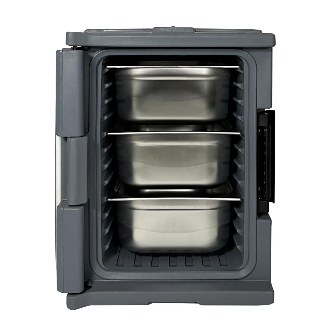Vogue Thermo-Box 600 Voorlader Box Zwart Voor GN Bak Afmeting - 465X610x630mm