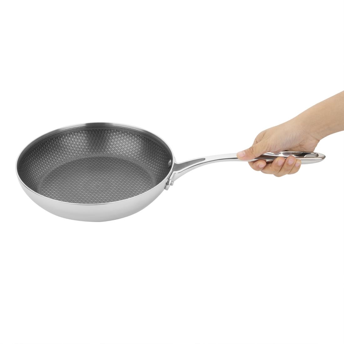 Vogue Tri-Shield Roestvrijstalen Koekenpan met Clad Coating, 24 cm