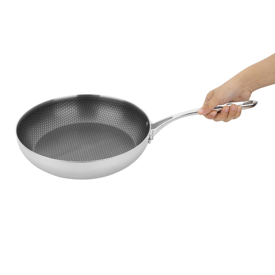 Vogue Tri-Shield Roestvrijstalen Koekenpan met Clad Coating, 28 cm