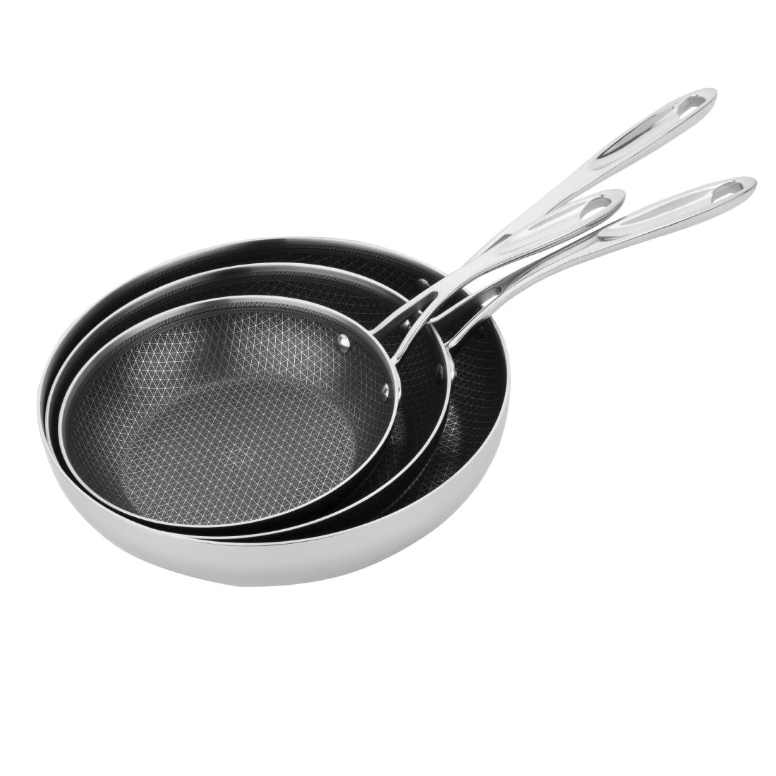 Vogue Tri-Shield Roestvrijstalen Koekenpan met Clad Coating, 28 cm
