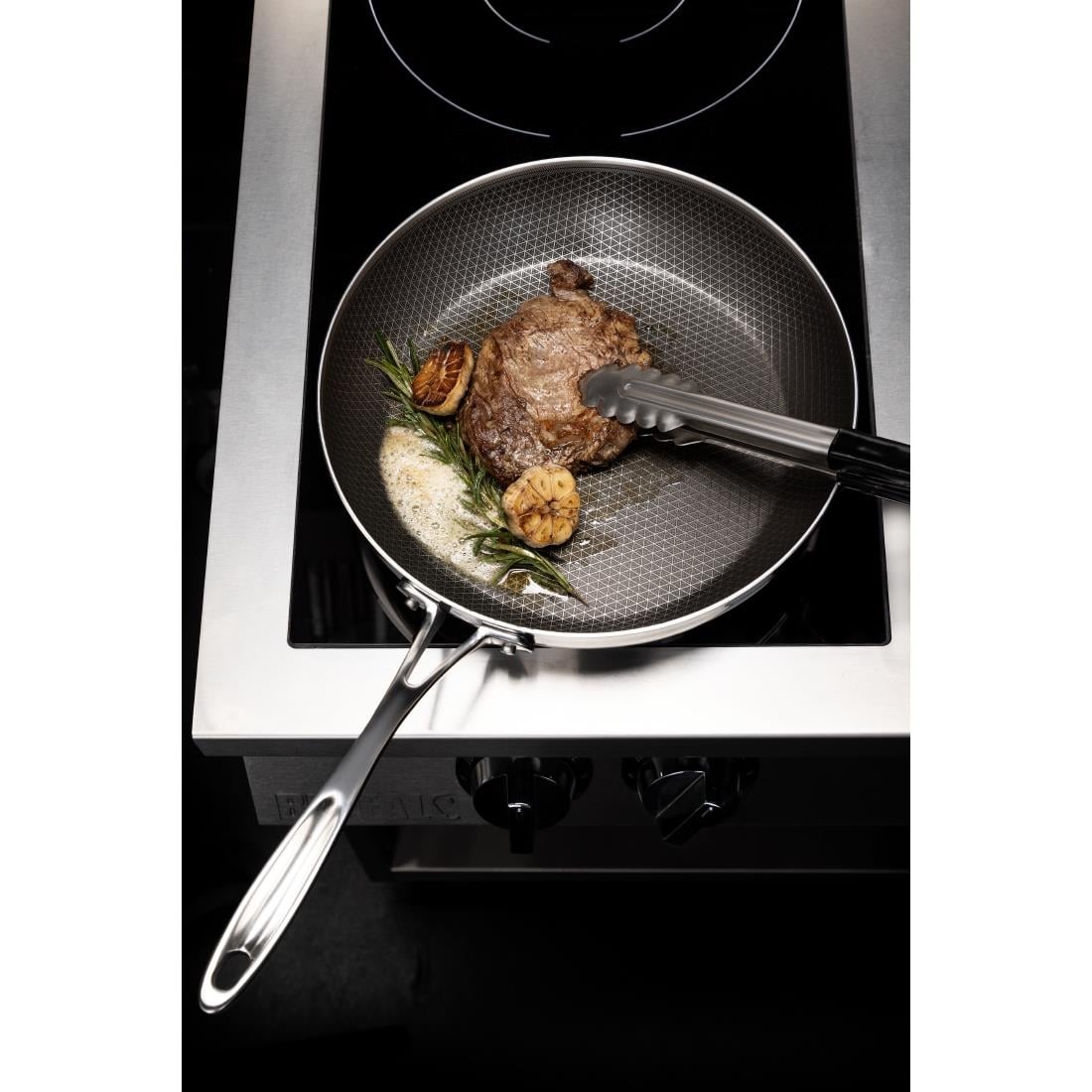 Vogue Tri-Shield Roestvrijstalen Koekenpan met Clad Coating, 28 cm