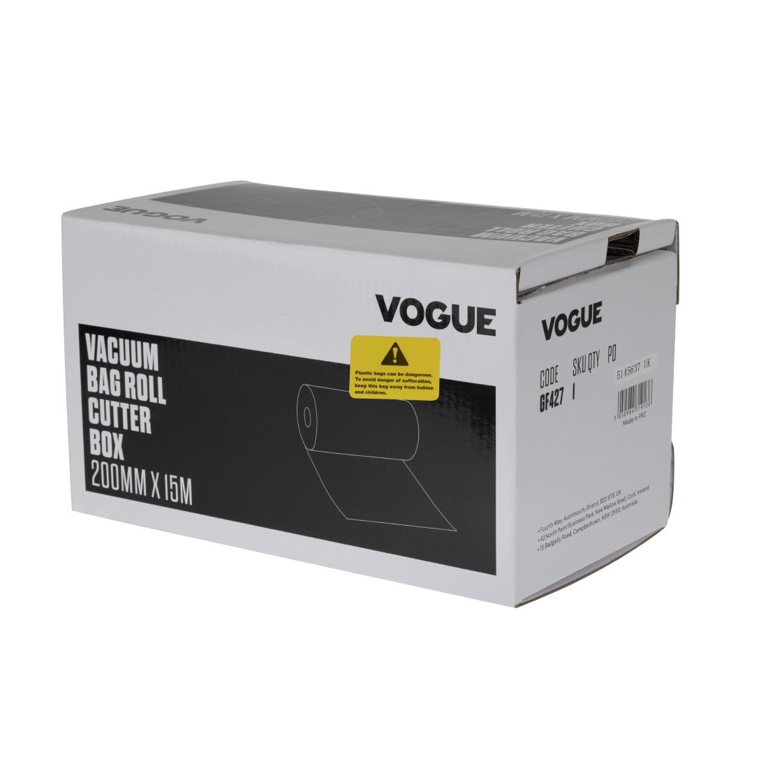 Vogue vacuümfolie op rol met dispenser 200mm x15m