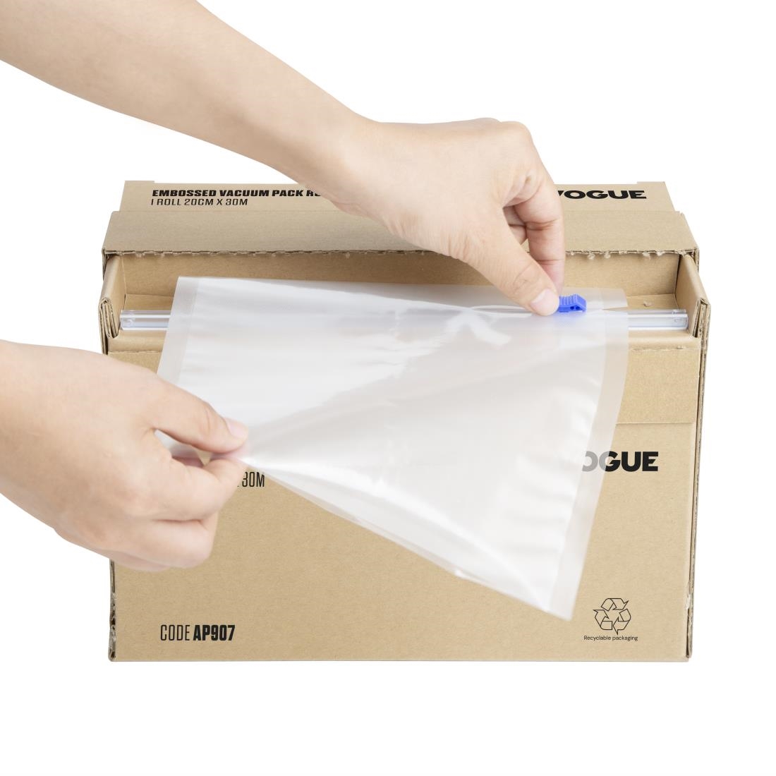 Vogue Vacuümverpakkingsrol Met Snijbox (Reliëf) 200 mm Breed