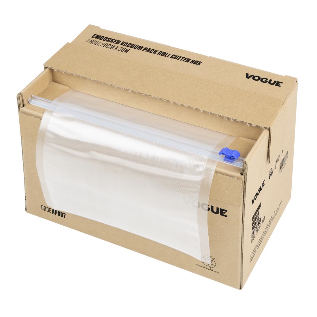 Vogue Vacuümverpakkingsrol Met Snijbox (Reliëf) 200 mm Breed