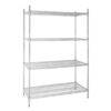 Vogue voorraadrek met 4 schappen 122x61cm