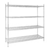 Vogue voorraadrek met 4 schappen 183x61cm