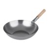 Vogue zacht stalen wok met platte bodem 35,5cm