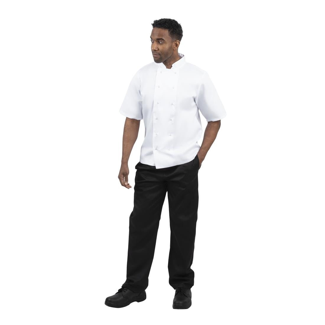 Whites Boston Unisex Koksbuis Wit M (5 stuks)