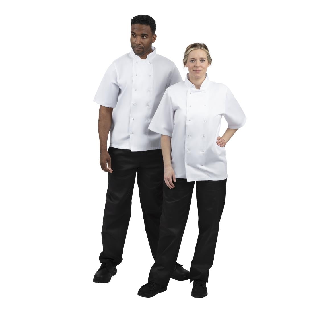 Whites Boston Unisex Koksbuis Wit M (5 stuks)