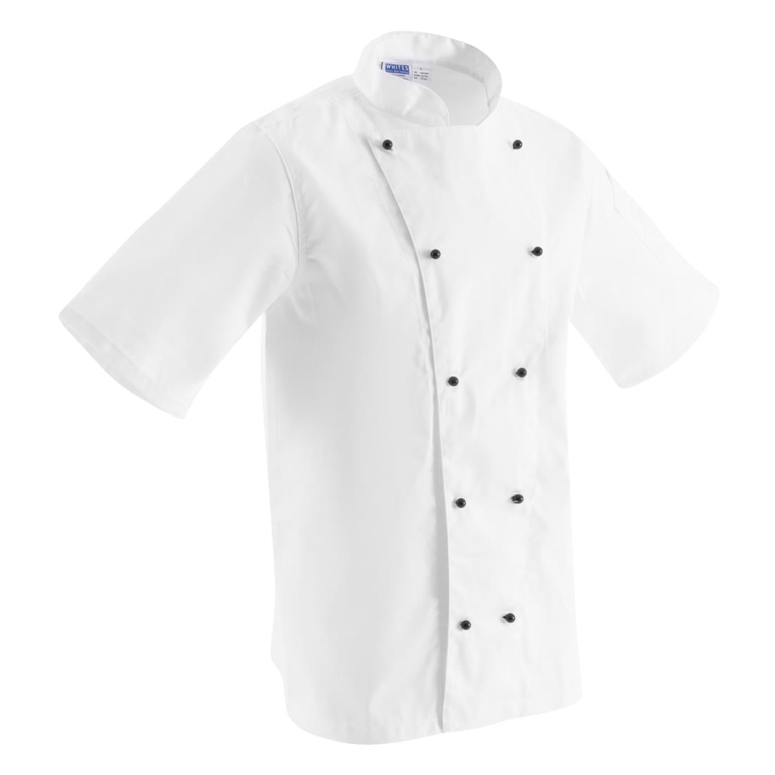 Whites Chicago unisex koksbuis korte mouw wit L