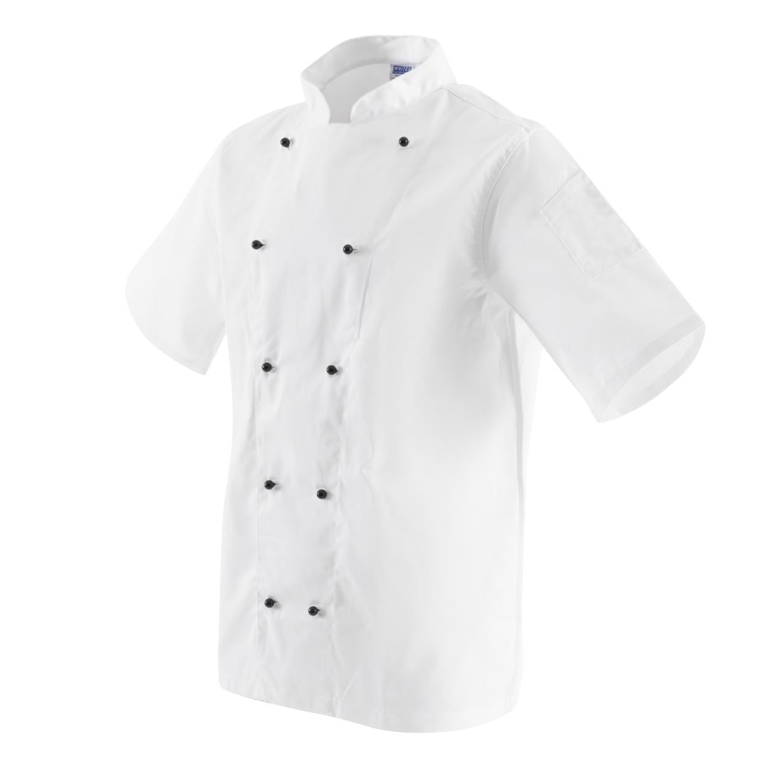 Whites Chicago unisex koksbuis korte mouw wit L