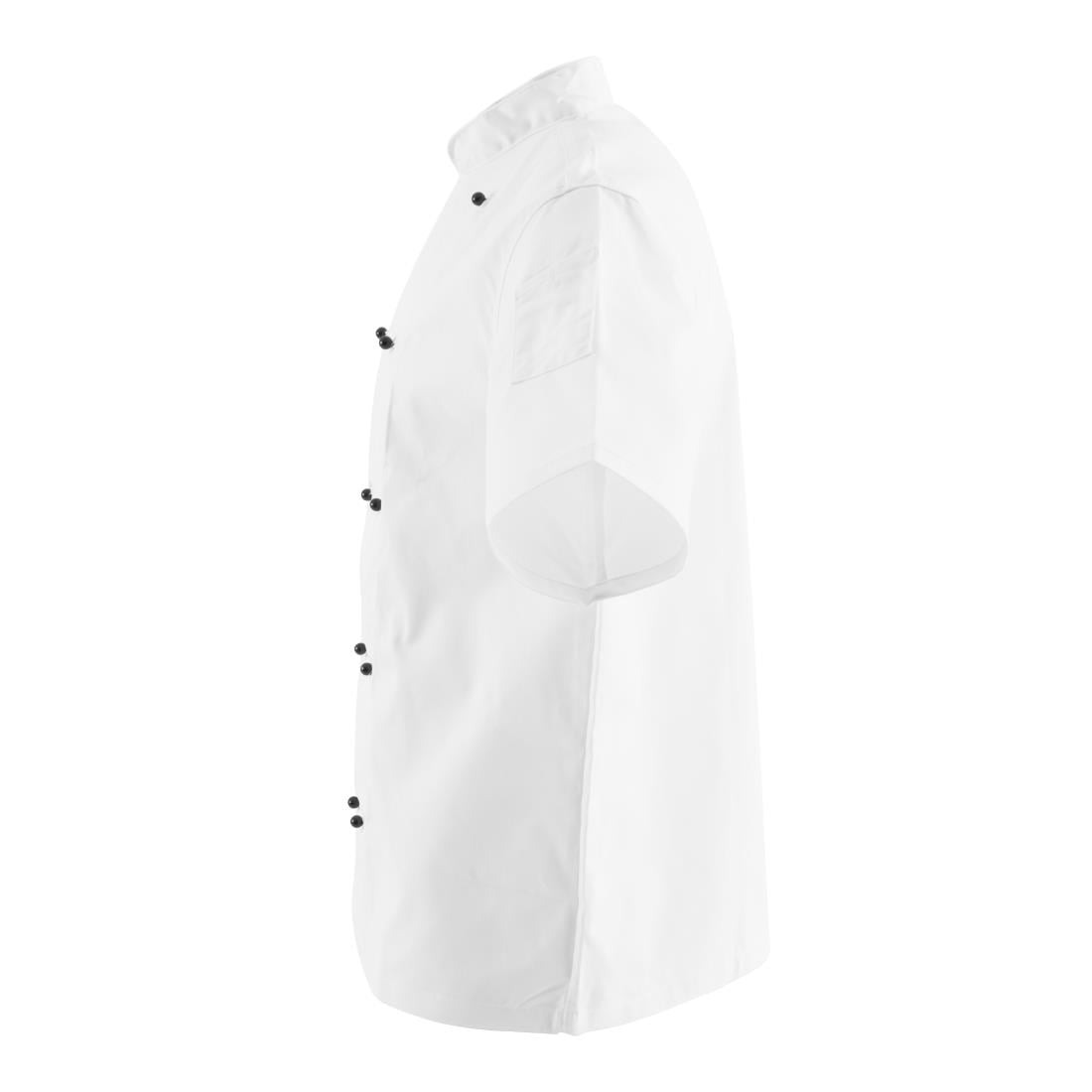 Whites Chicago unisex koksbuis korte mouw wit L