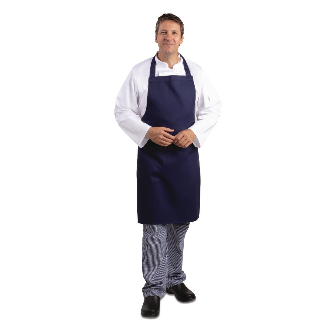 Whites halterschort donkerblauw