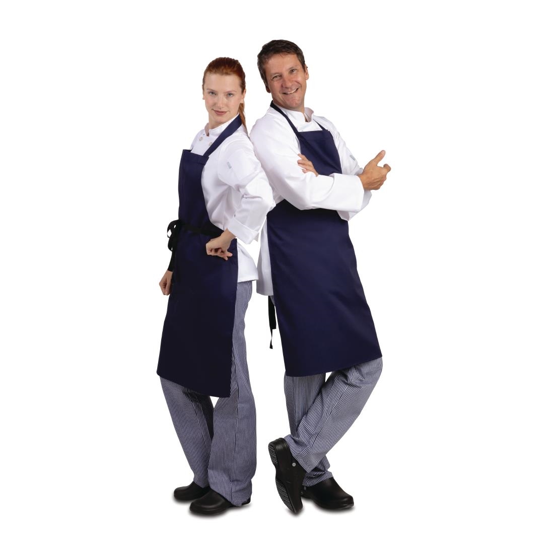 Whites halterschort donkerblauw