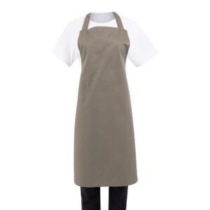 Whites halterschort polyester-katoen olijfgroen