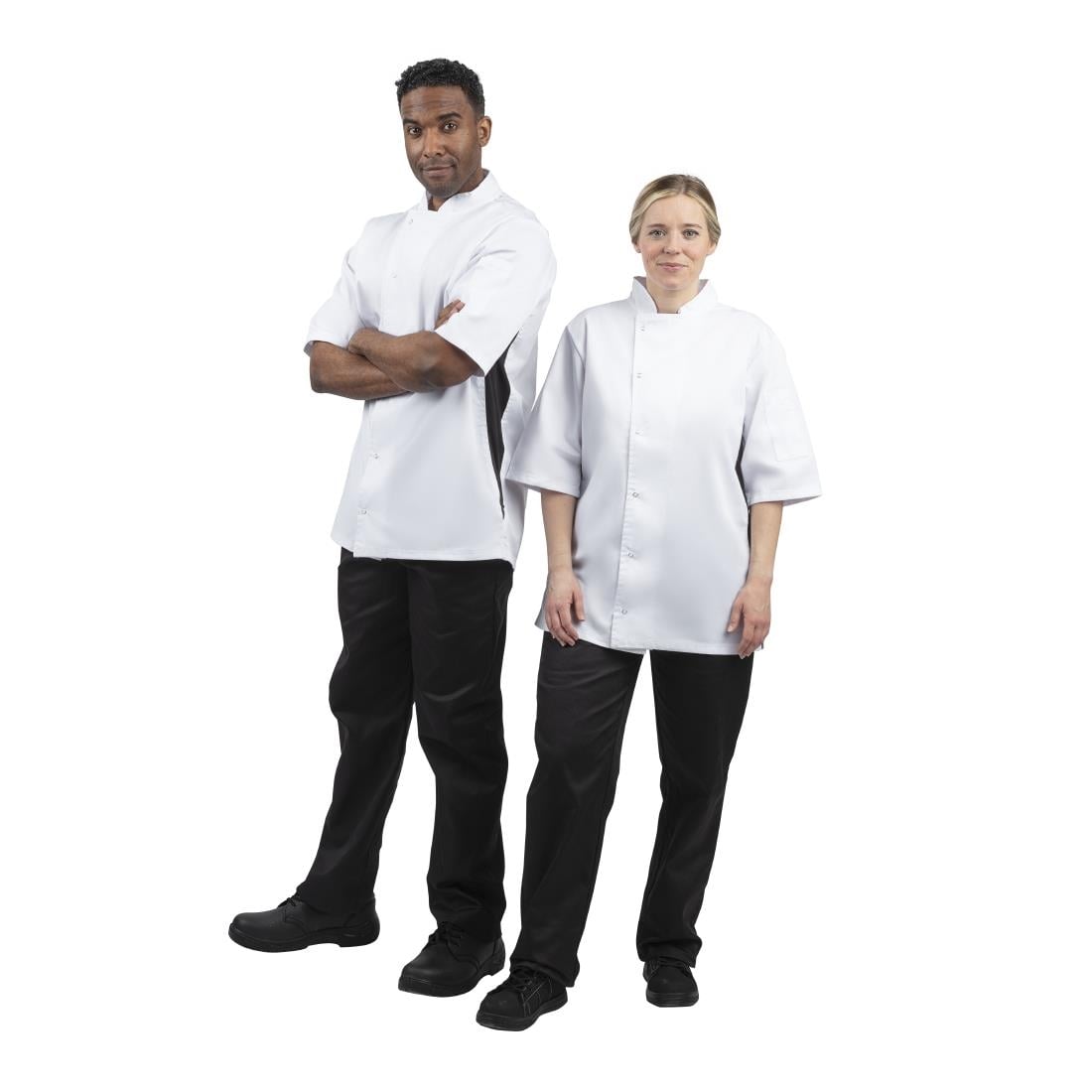 Whites Nevada koksbuis wit met zwart contrast M