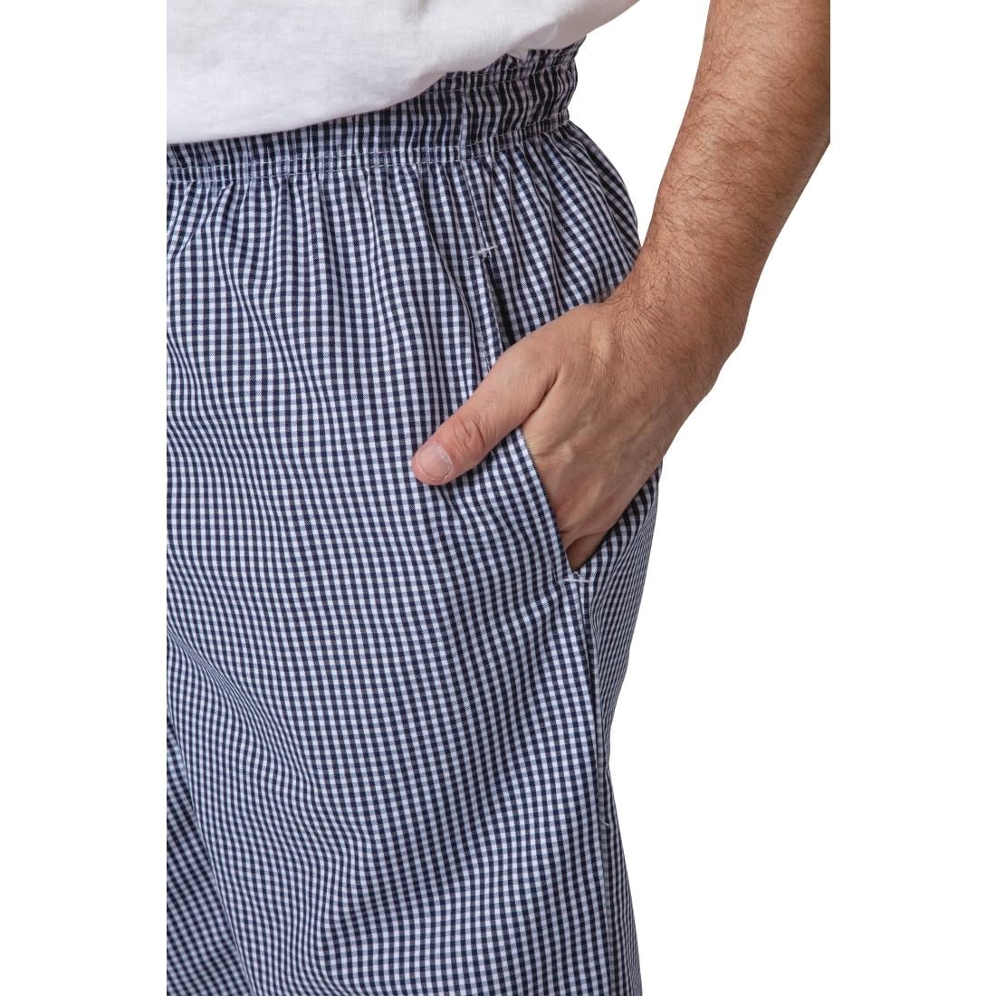 Whites Vegas unisex koksbroek blauw-wit geruit L