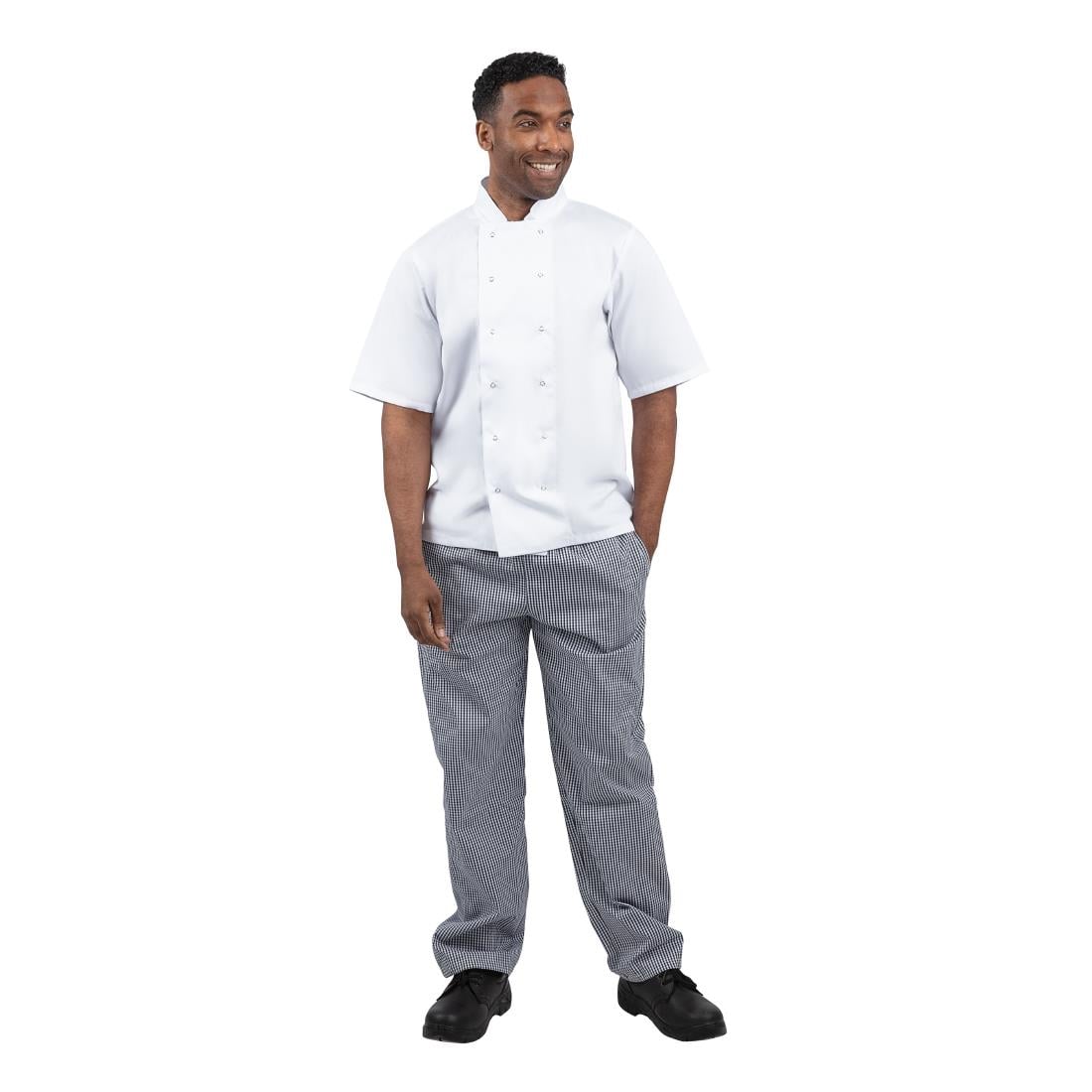 Whites Vegas unisex koksbroek blauw-wit geruit L