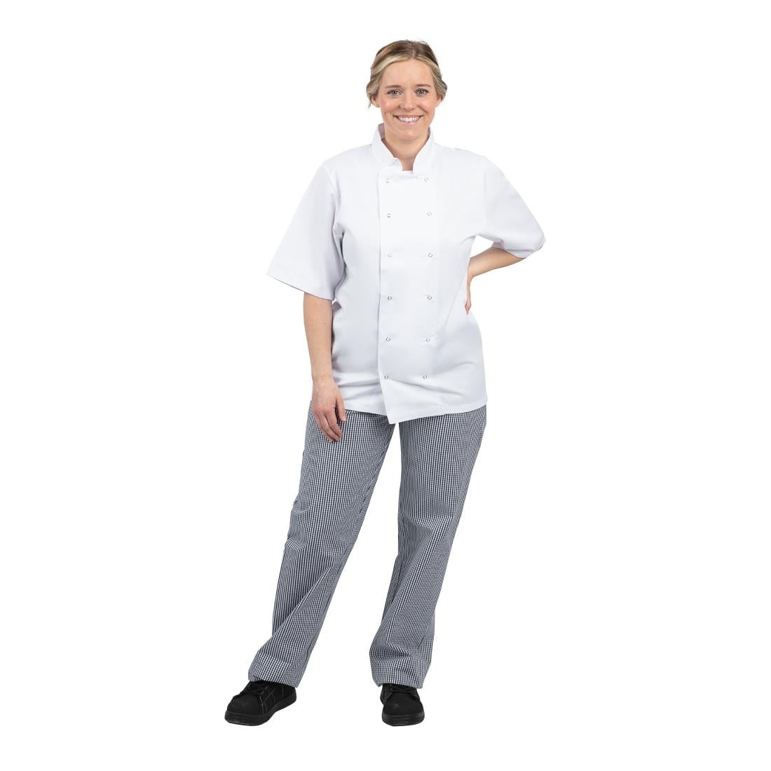 Whites Vegas unisex koksbroek blauw-wit geruit L