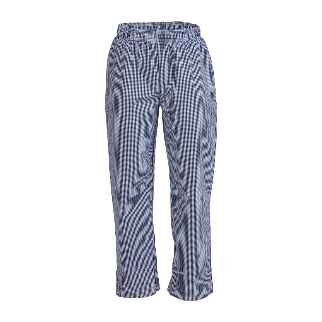 Whites Vegas unisex koksbroek blauw-wit geruit L
