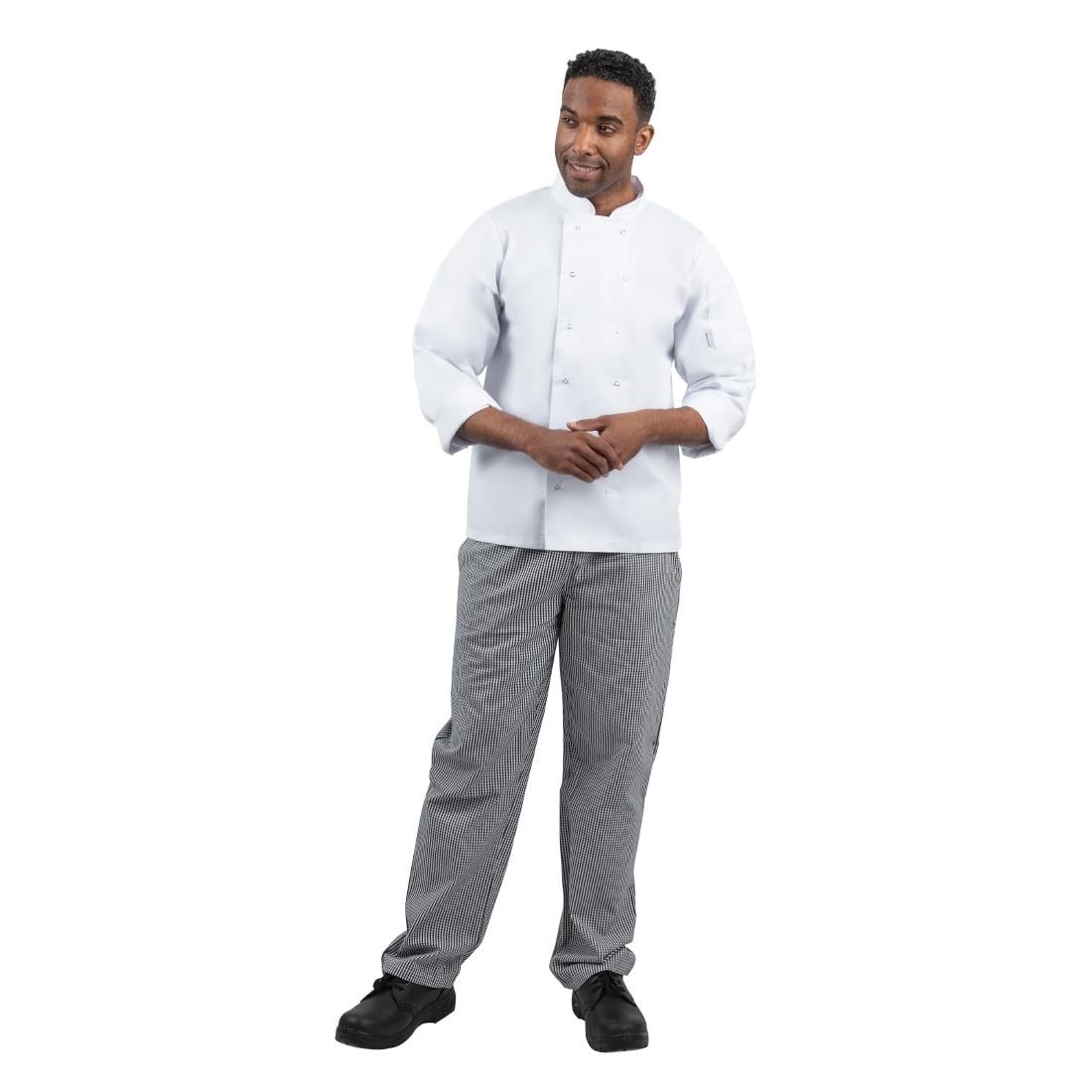 Whites Vegas unisex koksbroek zwart-wit geruit L