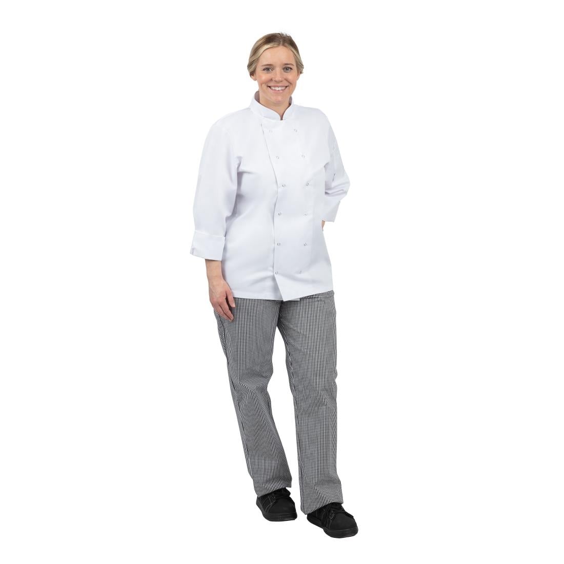 Whites Vegas unisex koksbroek zwart-wit geruit L