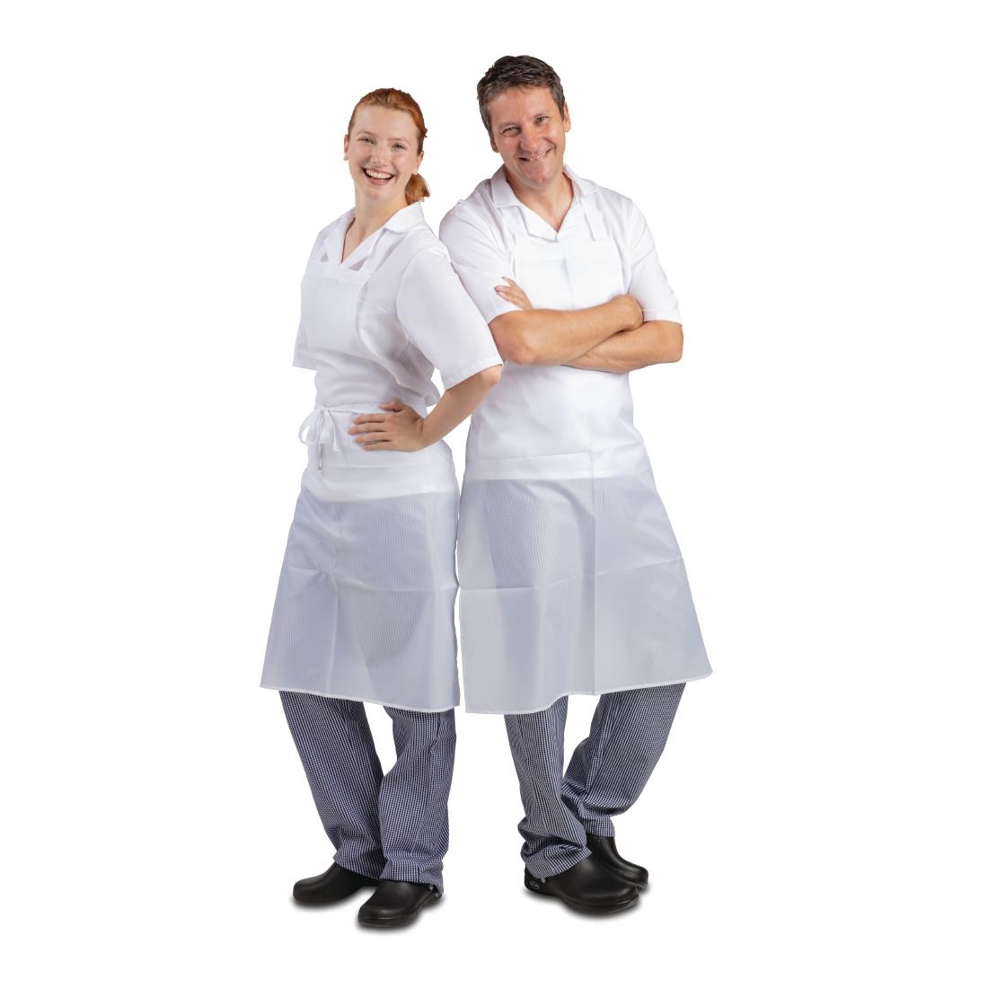 Whites waterdicht schort wit