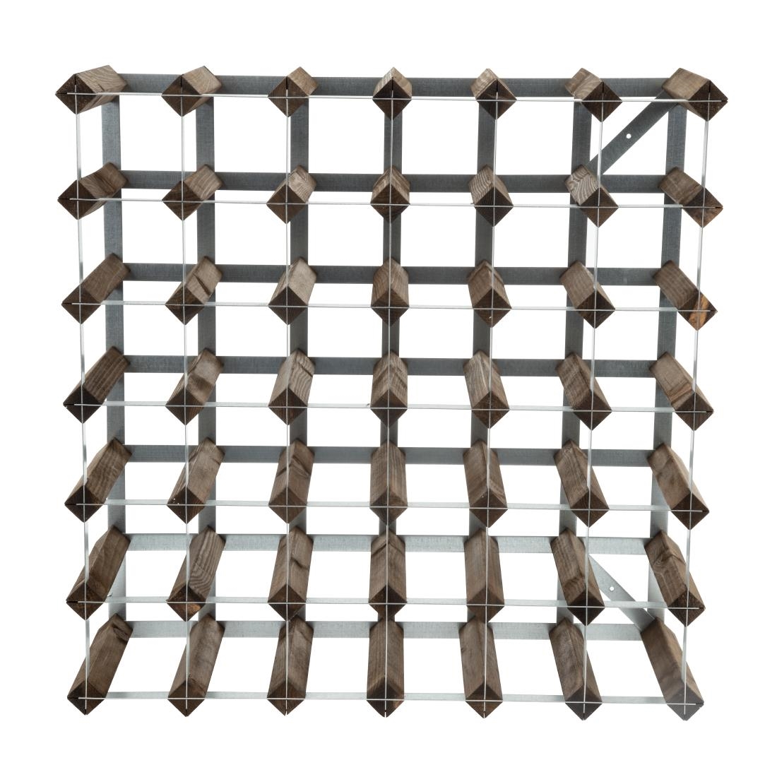 Wijnrek donker hout 42 flessen