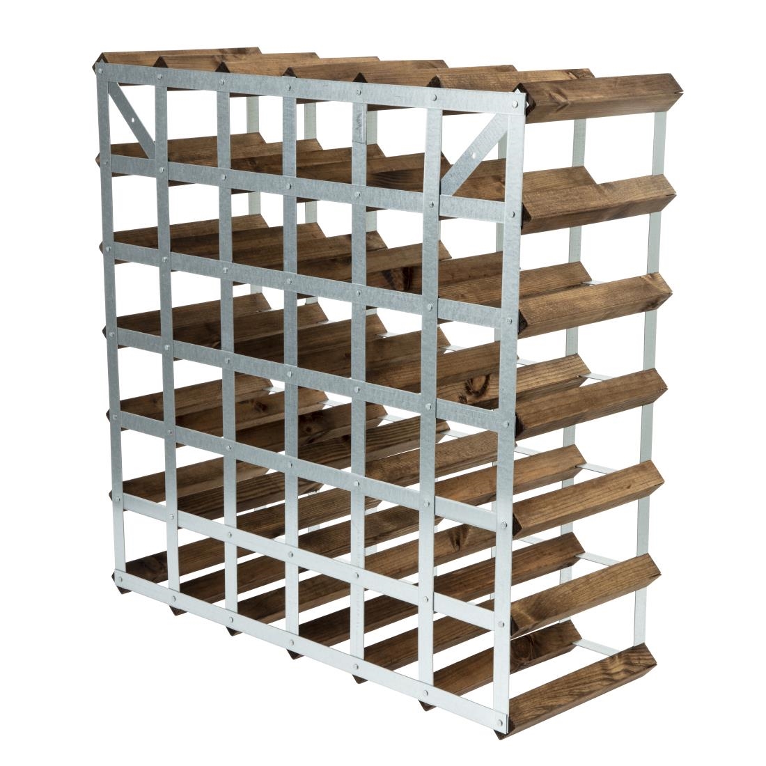 Wijnrek donker hout 42 flessen