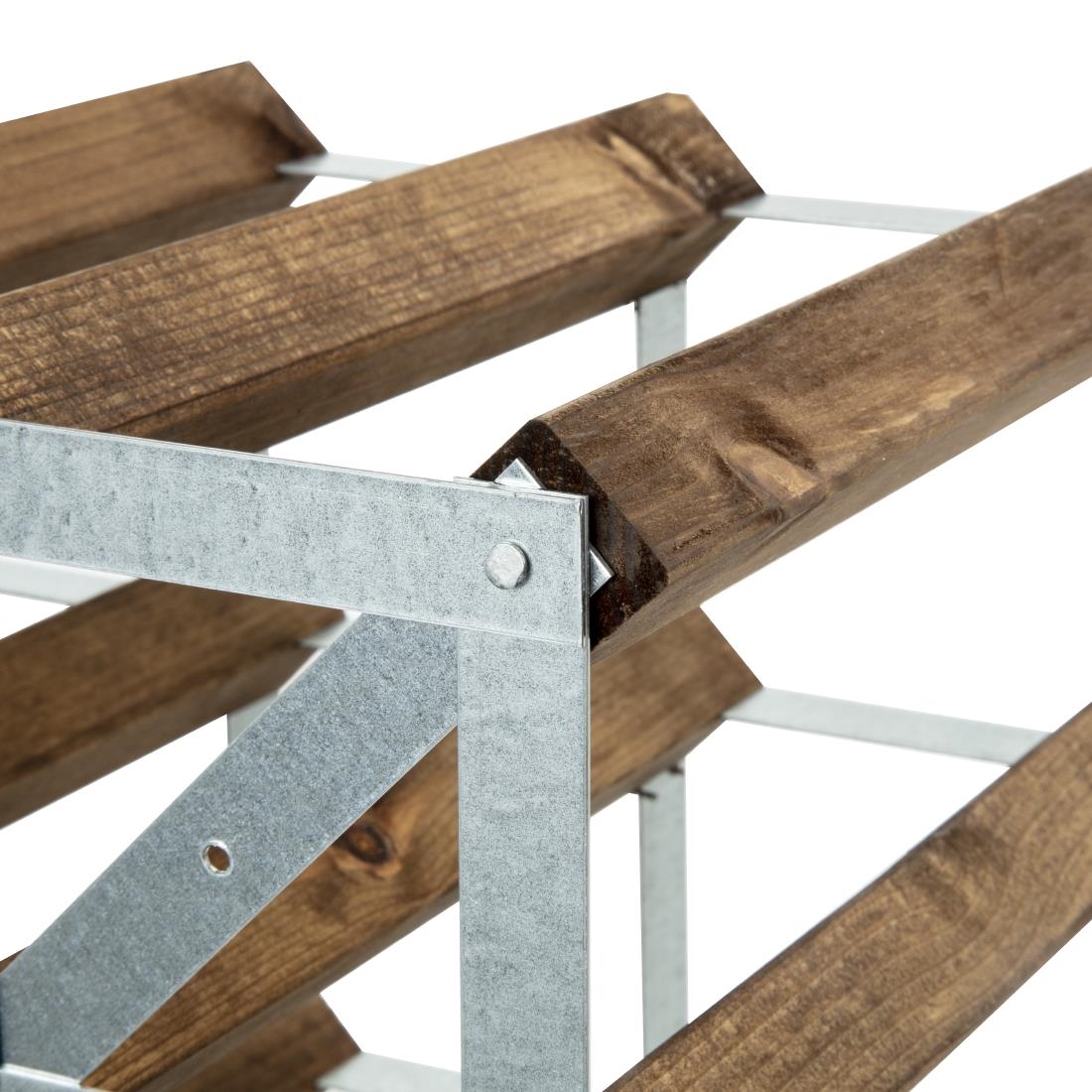 Wijnrek donker hout 42 flessen