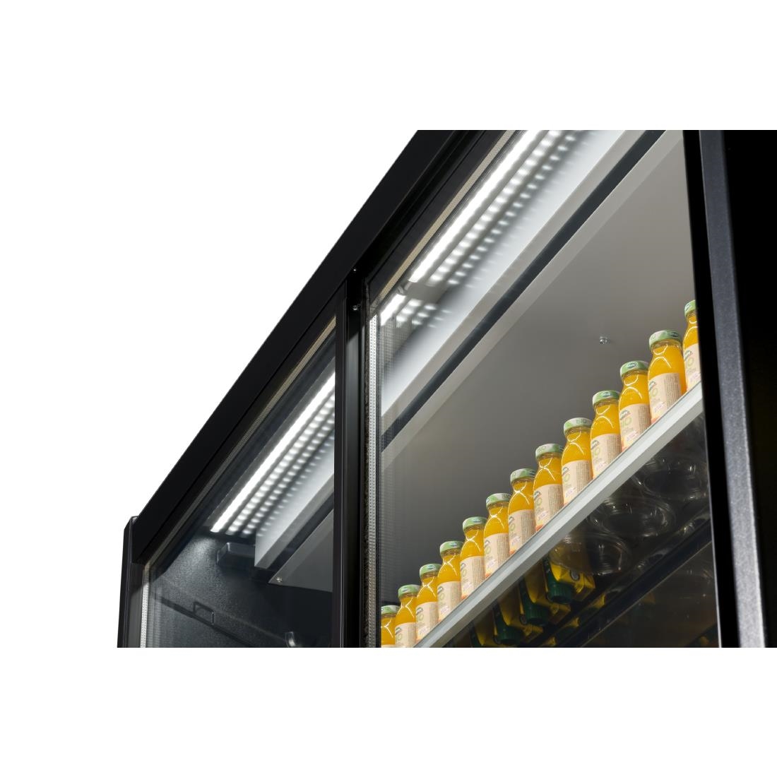 Zoin Cervinho Multideck Display Zwart Met Scharnierende Deuren 1000mm