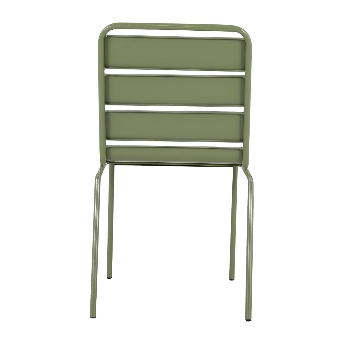 Bolero Amalfi Gelat Staal Stoel Olijfgroen (4 stuks)