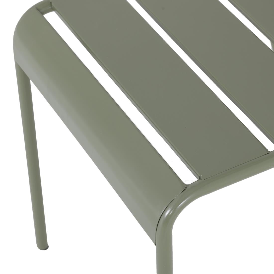 Bolero Amalfi Gelat Staal Stoel Olijfgroen (4 stuks)