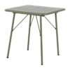 Bolero Amalfi Vierkante Gelat Staal Inklapbare Tafel Olijfgroen 700mm