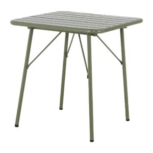 Bolero Amalfi Vierkante Gelat Staal Inklapbare Tafel Olijfgroen 700mm