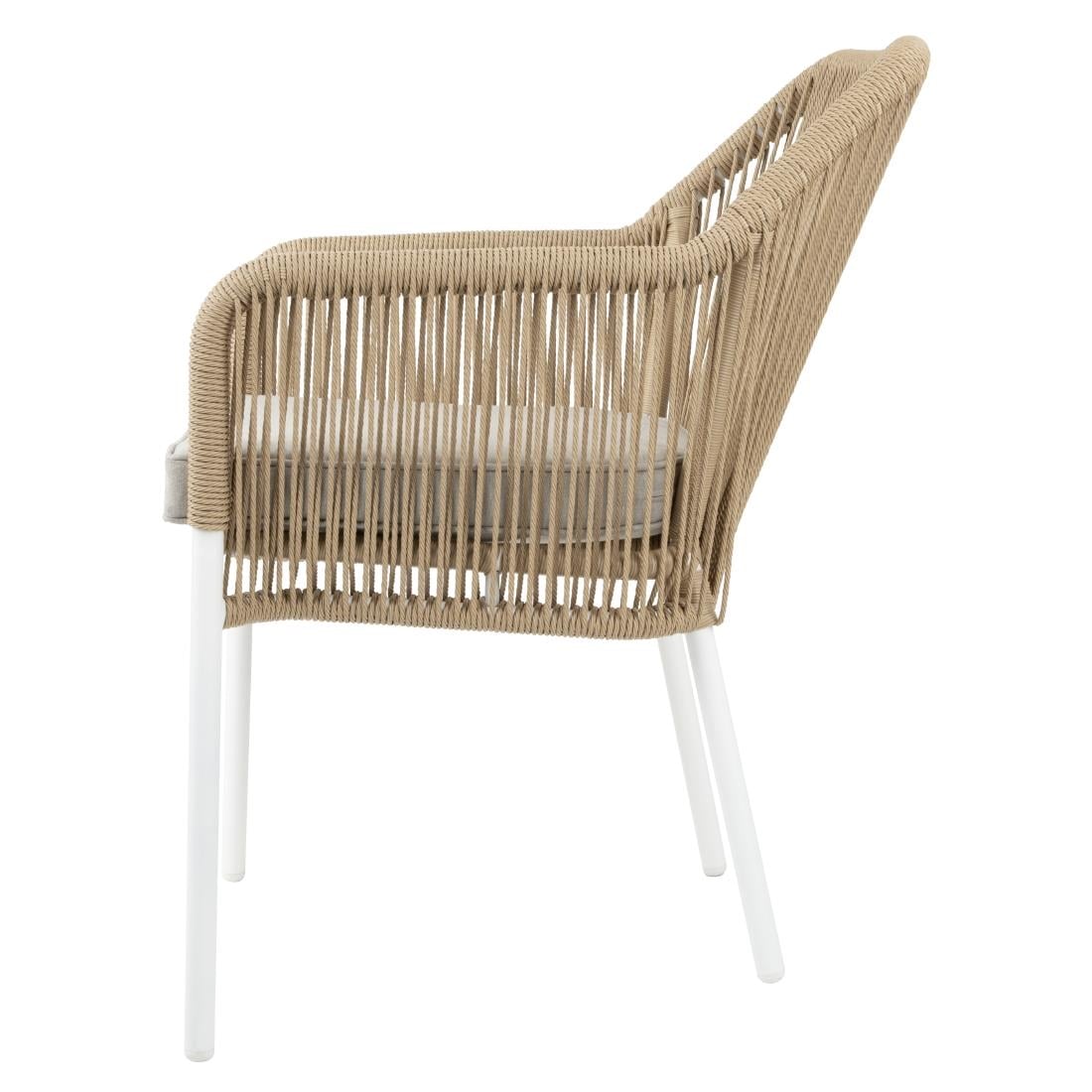 Bolero Bay PE gevlochten rattan outdoor armstoelen honingkleur (2stuks)