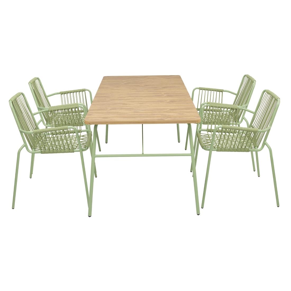 Bolero Melbourne Armstoelen Lichtgroen (4 stuks)