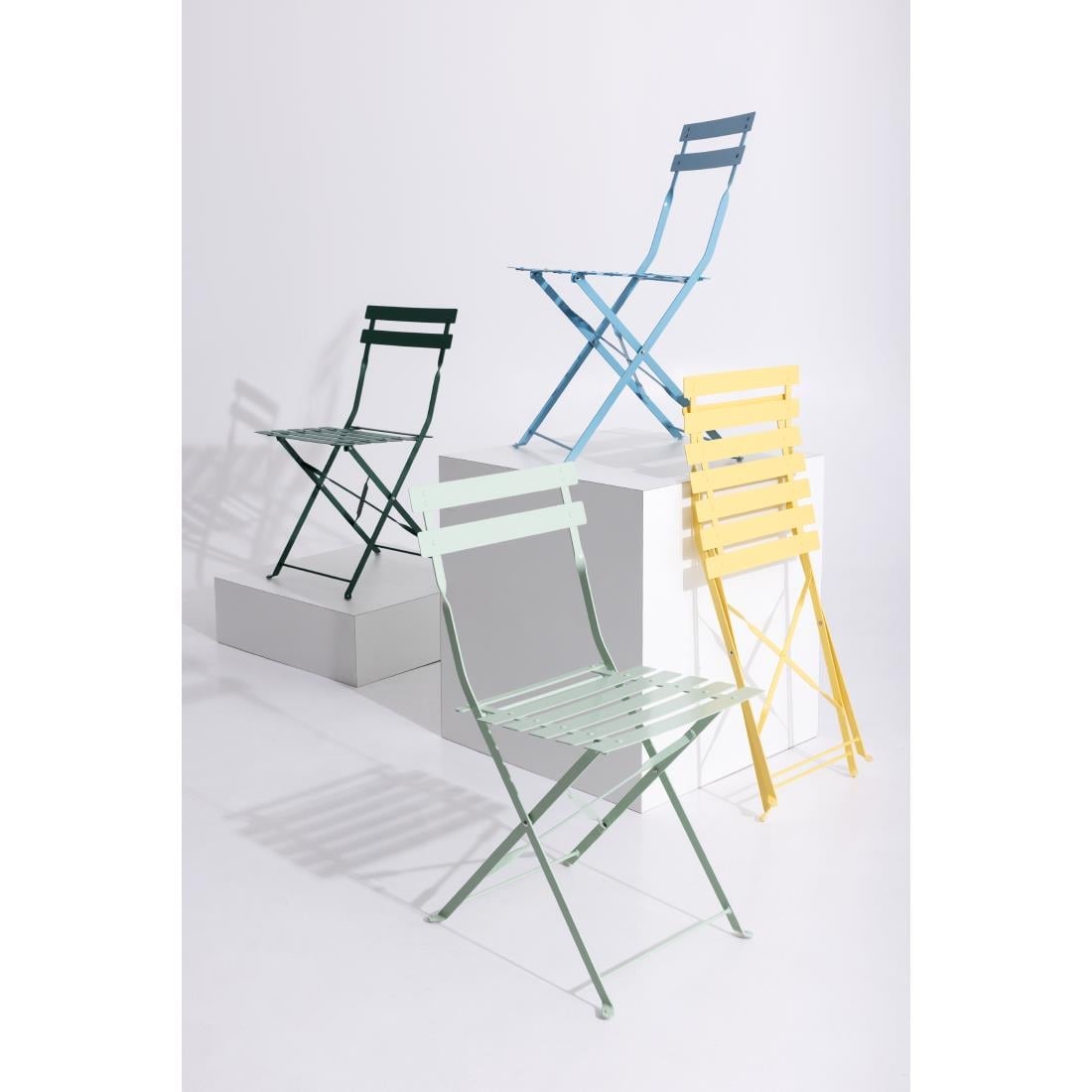 Bolero Perth Bosgroene Stijl Stalen Inklapbare Stoelen (2stuks)
