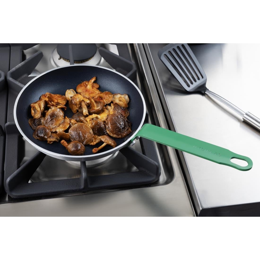 Hygiplas aluminium koekenpan Teflon anti-aanbaklaag Platinum Plus groen 24cm
