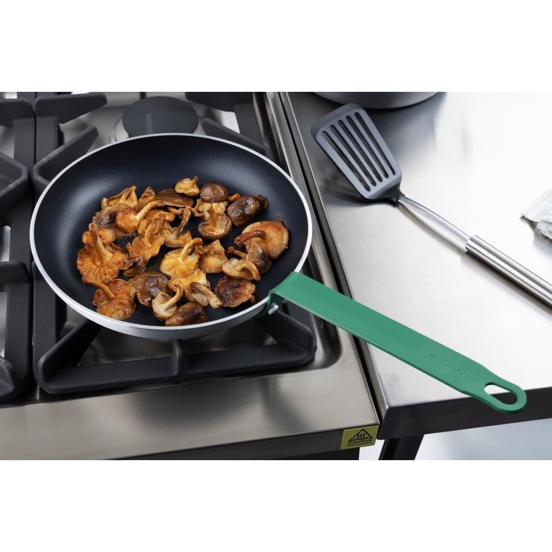 Hygiplas aluminium koekenpan Teflon Platinum Plus anti-aanbaklaag groen 28cm