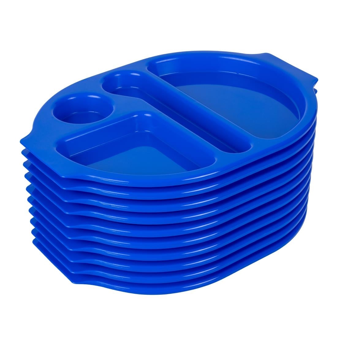 Olympia Kristallon dienbladen met vakken 37,5x27,8cm blauw (10 stuks)