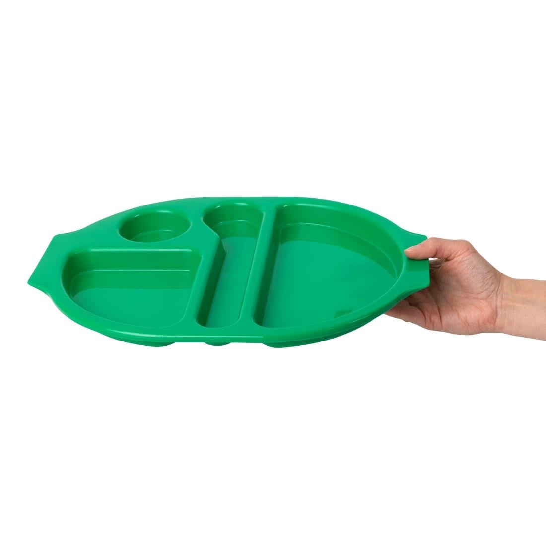 Olympia Kristallon dienbladen met vakken 37,5x27,8cm groen (10 stuks)