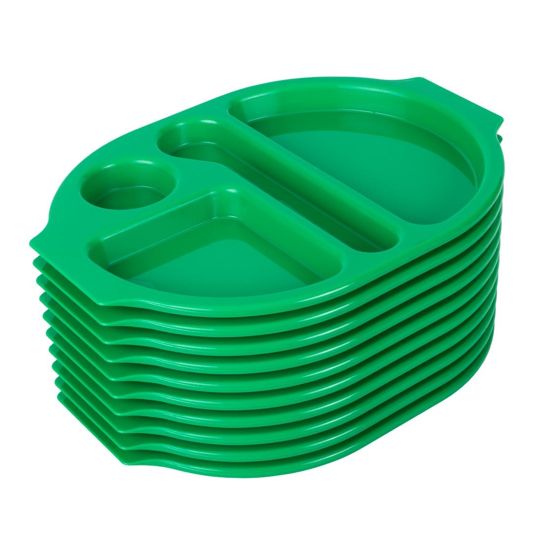 Olympia Kristallon dienbladen met vakken 37,5x27,8cm groen (10 stuks)