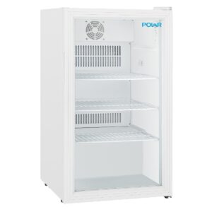 Polar C Series onderbouw displaykoelkast wit 90L