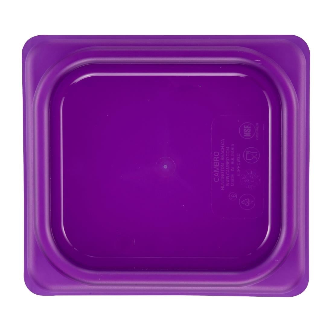 Cambro Safetrak IML polypropyleen afsluitdeksel paars 1/6 GN