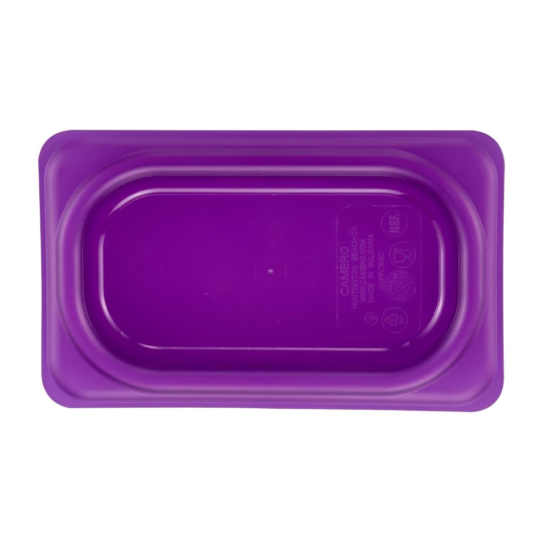Cambro Safetrak IML polypropyleen afsluitdeksel paars 1/9GN