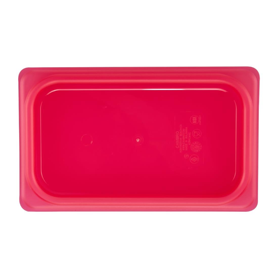 Cambro Safetrak IML polypropyleen afsluitdeksel rood 1/4 GN