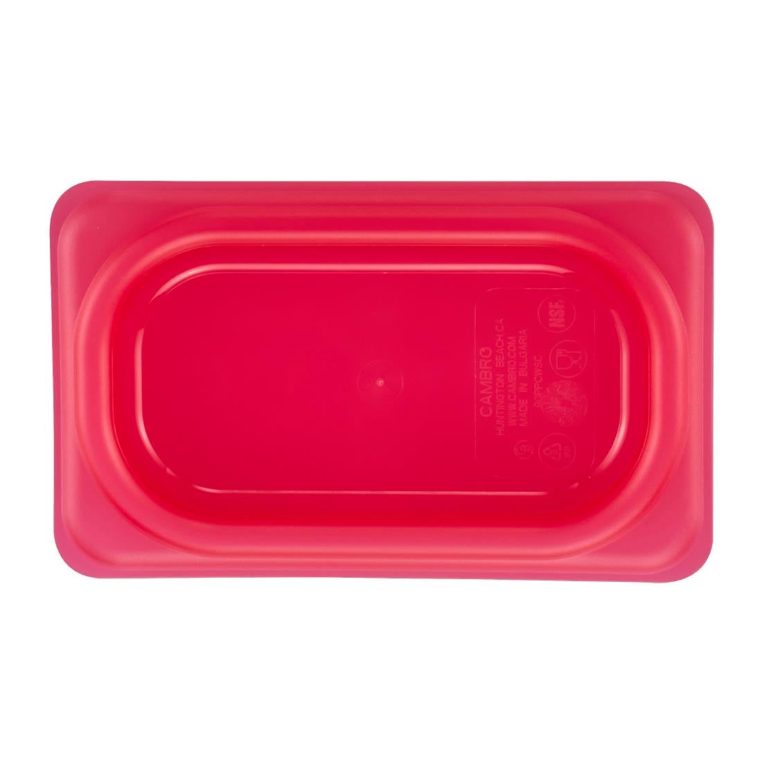 Cambro Safetrak IML polypropyleen sluitdeksel rood 1/9 GN