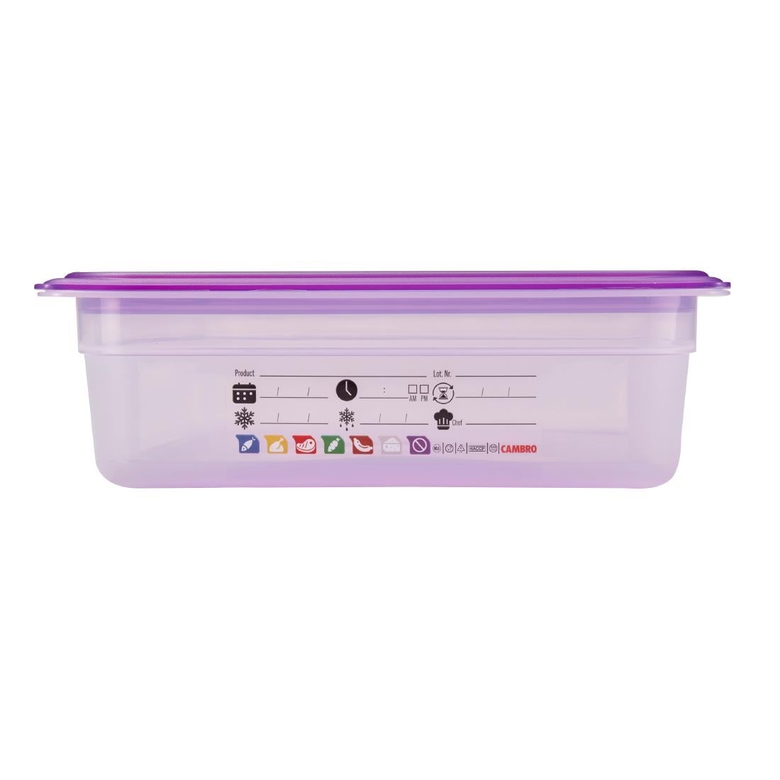 Cambro Safetrak IML polypropyleen voedselopslagbak 1/1 GN 100 mm